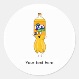 Anpassa fantastisk, orange läsk runt klistermärke