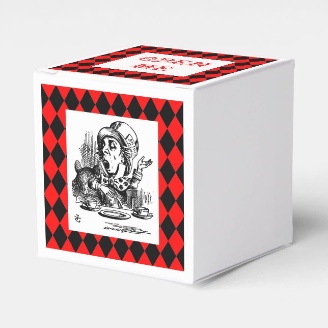 Anpassa Färg Mad Hatter Harlequin Box Presentaskar (Framsidan Sidan)