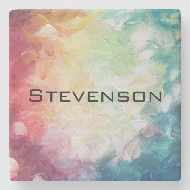 Anpassa färg på tjockt texturerad Abstrakt Underlägg Sten (Framsidan)