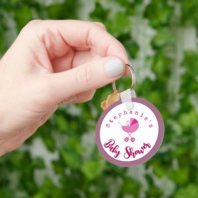 Anpassa favoriten för babykläder för Rosa Nyckelring (Hand)