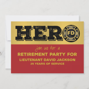 Anpassa Firefighter Pension Party-inbjudan Inbjudningar