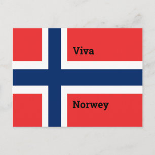 Anpassa Flagga Viva-Norge Vykort