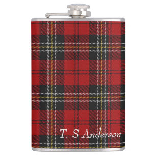 Anpassa Flask - Röd Tartan Macpherson Clan Fickplunta