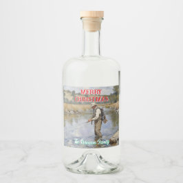 Anpassa Flygfisket God jul Spritflaskor Etikett