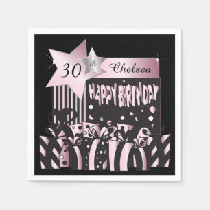 Anpassa Födelsedagsfest Napkins Pappersservett