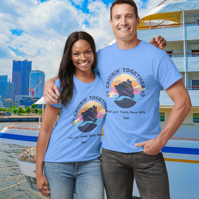 Anpassa för familjekryssning BLUE Anpassa T Shirt (customize)