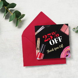 Anpassa företag | Modern Makeup Company Rabattkort