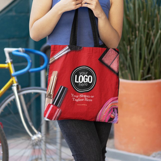 Anpassa företag | Modern Makeup Company Tygkasse (Skapare uppladdad)