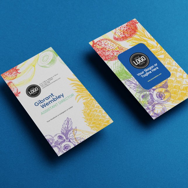 Anpassa företag | Tropical Fruits Company Visitkort (Skapare uppladdad)