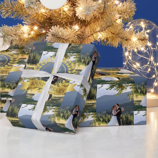 Anpassa första Bröllop-årsdagen Firande Presentpapper (Helgdagar)