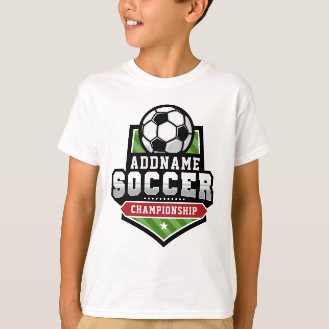 Anpassa fotboll ADD TEXT Universitetslagsspelare  T Shirt (Framsida)