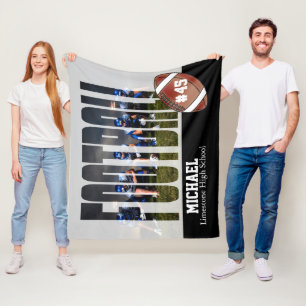 Anpassa fotbollsfoto fleecefilt