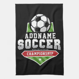 Anpassa fotbollsspelare för att lägga till text Va Kökshandduk