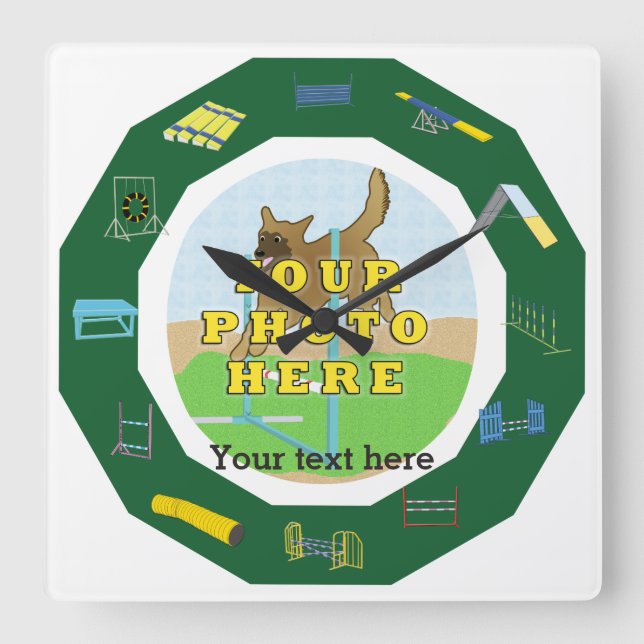 Anpassa foto fyrkantig klocka (Framsida)