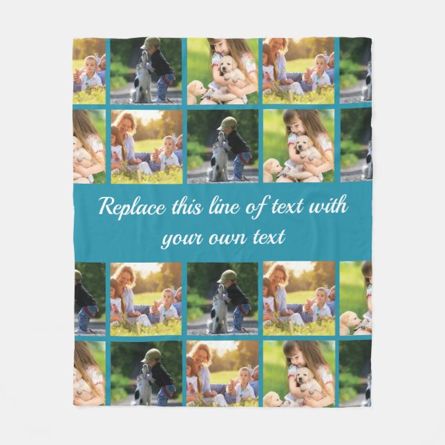 Anpassa fotokollage och text fleecefilt (Framsidan)