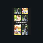 Anpassa fotokollage och text Fodral-Mate iPhon Canvastryck<br><div class="desc">Anpassa fotokollage och text</div>