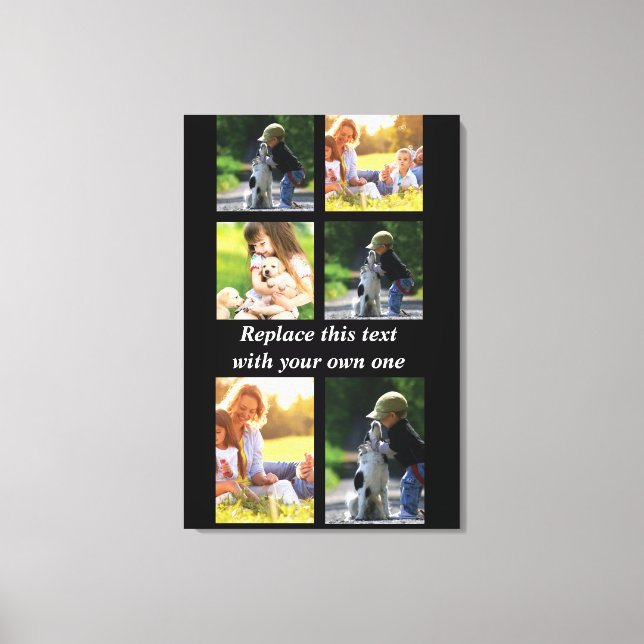 Anpassa fotokollage och text Fodral-Mate iPhon Canvastryck (Framsida)