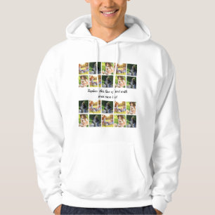 Anpassa fotokollage och text hoodie