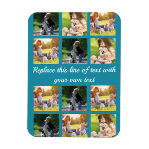 Anpassa fotokollage och text magnet