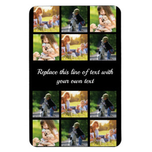 Anpassa fotokollage och text magnet