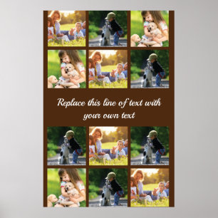 Anpassa fotokollage och text poster