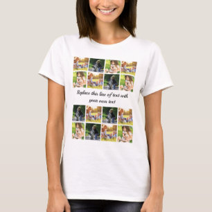 Anpassa fotokollage och text t shirt