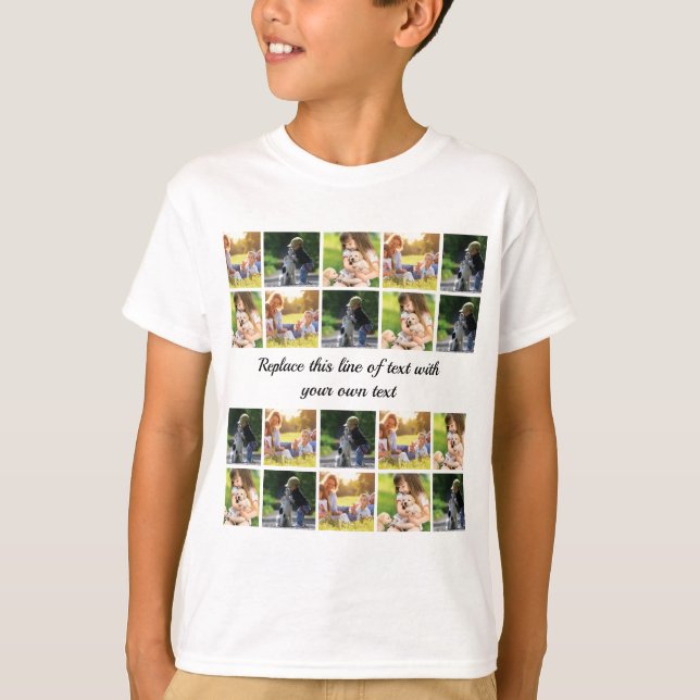 Anpassa fotokollage och text t shirt (Framsida)