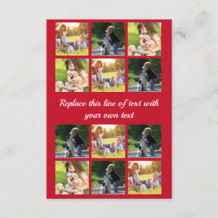 Anpassa fotokollage och text tilläggskort