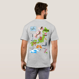 Anpassa framsidan, Roligten Japansk Karta Design b T Shirt