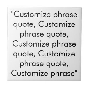 Anpassa frascitat, brev för svart elegant kakelplatta