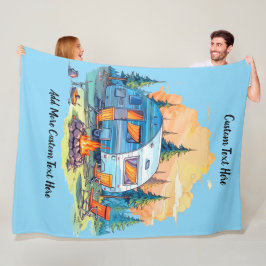 Anpassa Fritidsfordon Camping Eldplats Fleecefilt