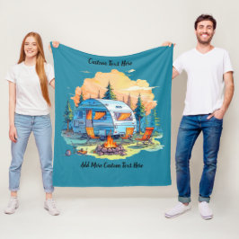 Anpassa Fritidsfordon Camping Eldplats Fleecefilt