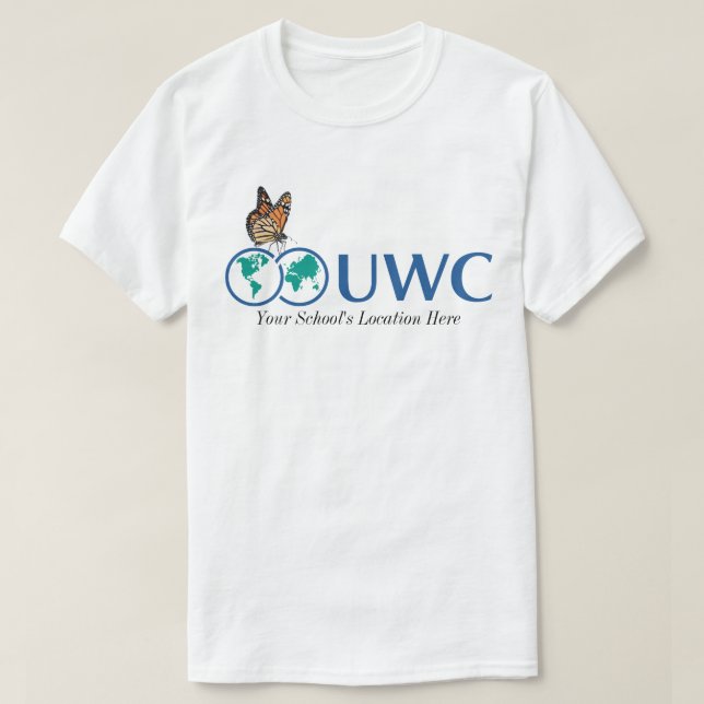 Anpassa Front & Back UWC Butterfly T Shirt (Design framsida)