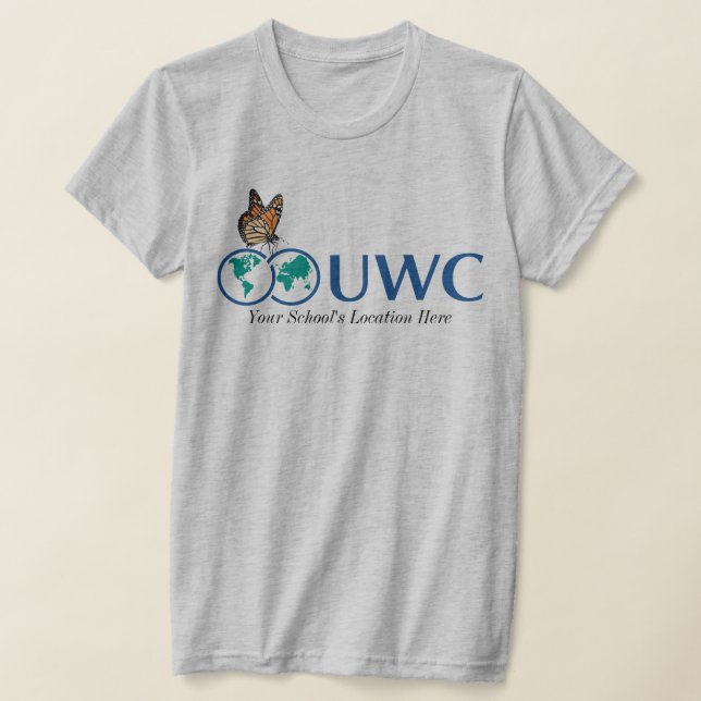 Anpassa Front & Back UWC Butterfly T Shirt (Laydown)