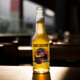 Anpassa Funny Beer Pong Champs Chimpanzee Ölflaska Etikett