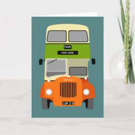 Anpassa gammal Glasgow Dubbla Decker Buss Kort