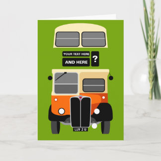 Anpassa gammal Glasgow Dubbla Decker Buss Kort