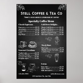 Anpassa Generisk Kaffe Meny Pris Kritskriftsbräda Poster