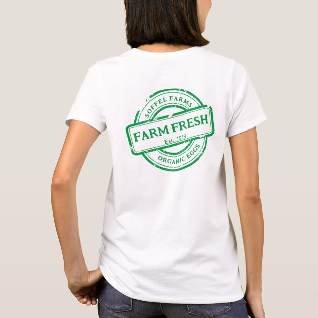 Anpassa Generiska Bondgårdsgrönsaker Ägg Kampanj B T Shirt (Baksida)