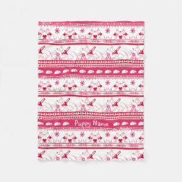 Anpassa German Shepherd Guide Hund Tale Red Fleecefilt