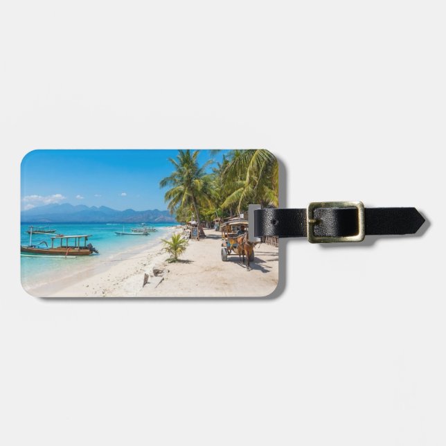 Anpassa Gili Trawangan Island Paradise Beach Bagagebricka (Horisontell Framsida)
