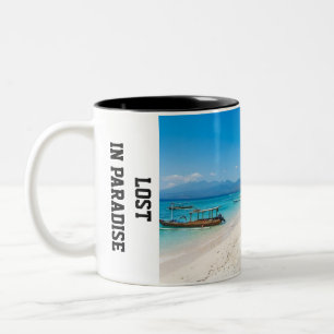 Anpassa Gili Trawangan Island Paradise Beach Två-Tonad Mugg