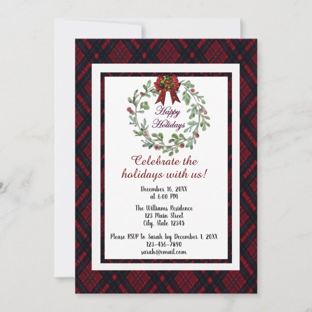 Anpassa Glad helg Red Play Inbjudningar (Framsida)