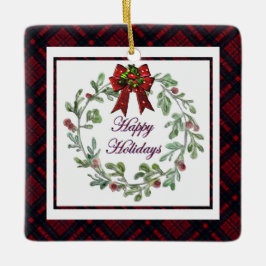 Anpassa Glad helg Red Play Julgransprydnad Keramik