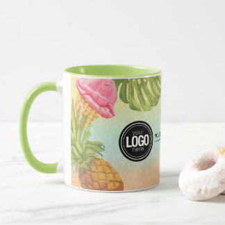 Anpassa glass i logotypen med vattenfärg mugg