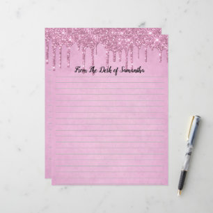 Anpassa Glitter Rosa Led Stationary