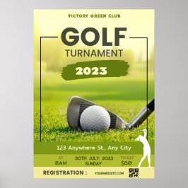 Anpassa Golf-turistinbjudan Poster