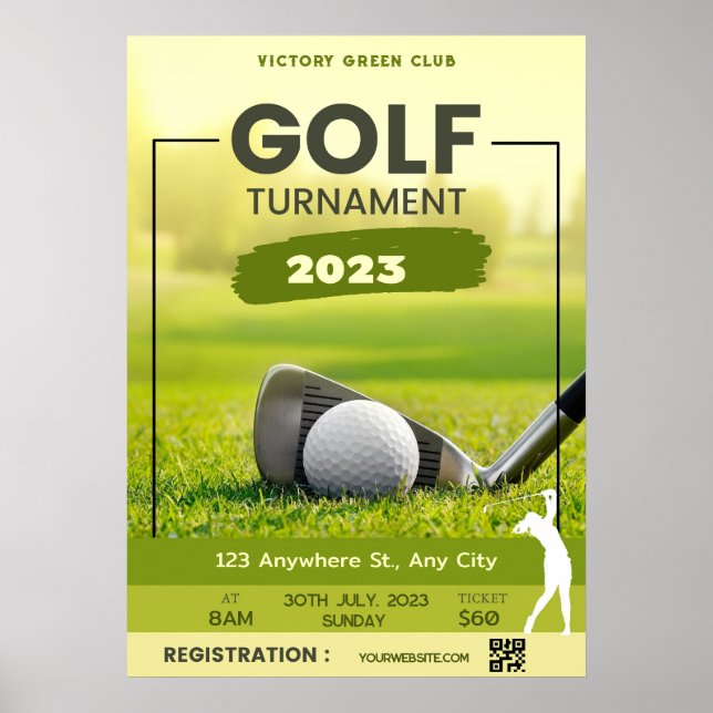 Anpassa Golf-turistinbjudan Poster (Framsidan)