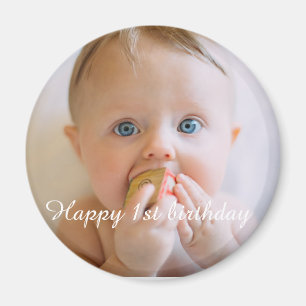 anpassa grattis på födelsedagen-fotokönsuppgift magnet
