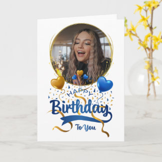 Anpassa Grattis på födelsedagen till dig mappad Kort